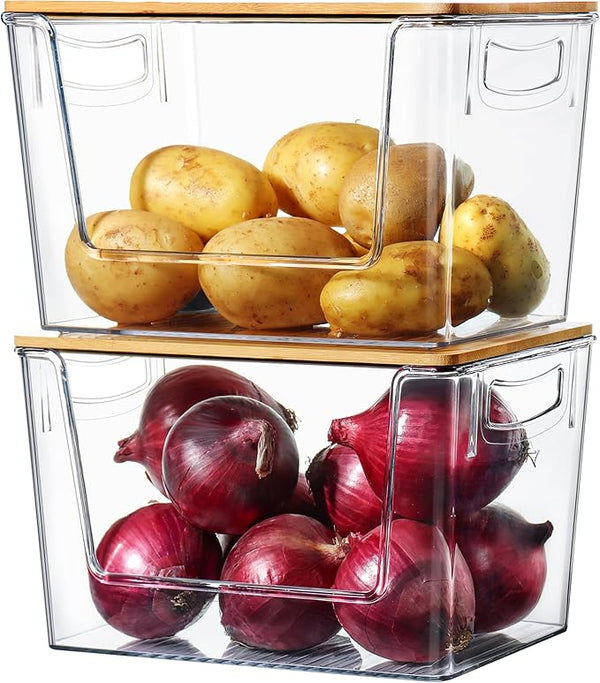 2-Pack Kitchen Storage Bins – Onion & Potato Organizer